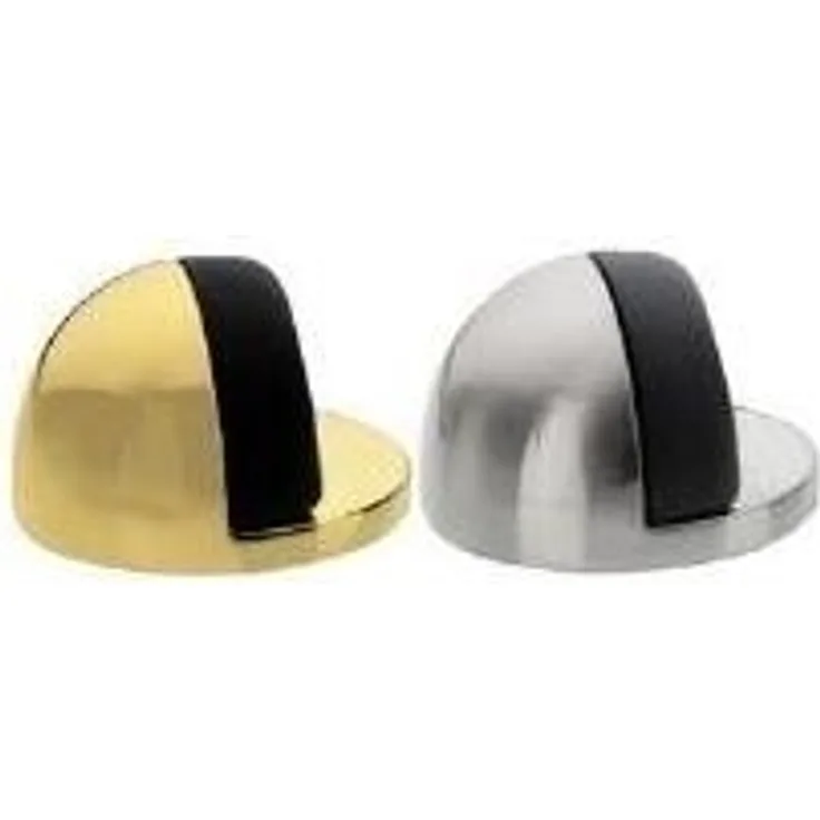 BURG-WÄCHTER Boden-Türstopper TSB 2145 Ni, Edelstahl-Optik gebürstet, lackiert, Höhe: 25 mm, Durchmesser: 45 mm, - 1 Stück (TSB 2145 Ni)