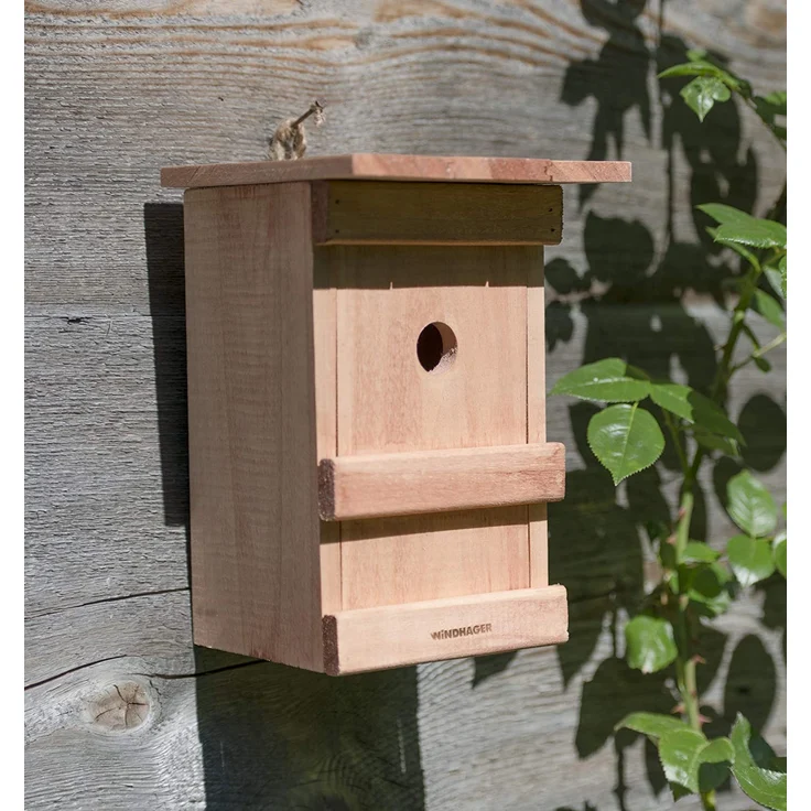Windhager Nistkasten BIRDY, Vogelhaus Brutkasten Nisthilfe Vogelnistkasten, aus Massivholz, inklusive Aufhängevorrichtung, 17 x 17 x 24,5 cm, 06925 – Bild 2