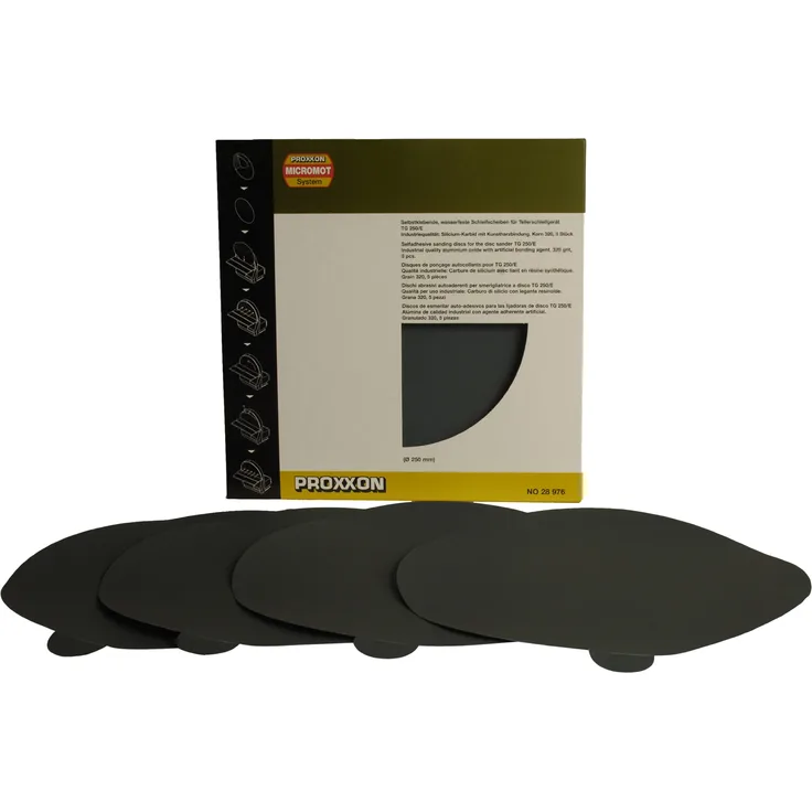 Proxxon 28976 selbstklebende Schleifscheiben für TGS 250-E Korn 320 5 Stück wasserfest