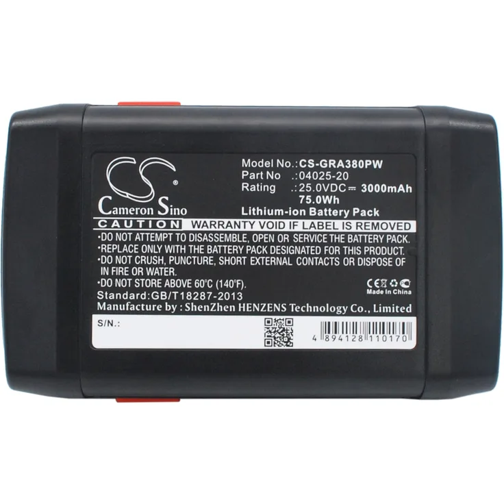 Kopie von Ersatzakku - CS-GRA450PW - GARDENA 02417-20 - 09939-20 - 18 Volt 1500mAh Li-ion