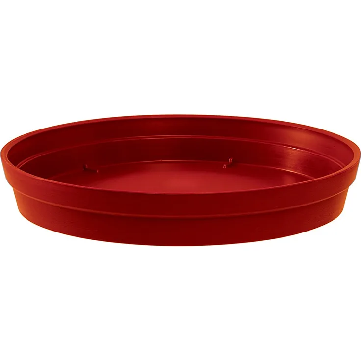 EDA PLASTIQUES Untertasse Toskana Durchmesser 18,5 cm, Toskana, rot Rubin, 18,5 x 18,5 x 3,6 cm,, 13616 R. RU SX
