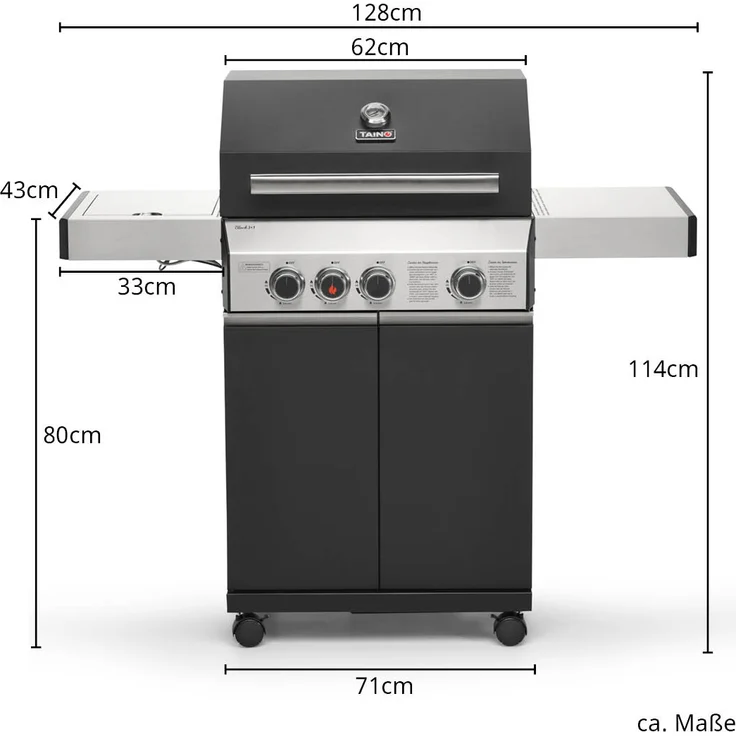 TAINO BLACK 3 Gasgrill – Bild 3
