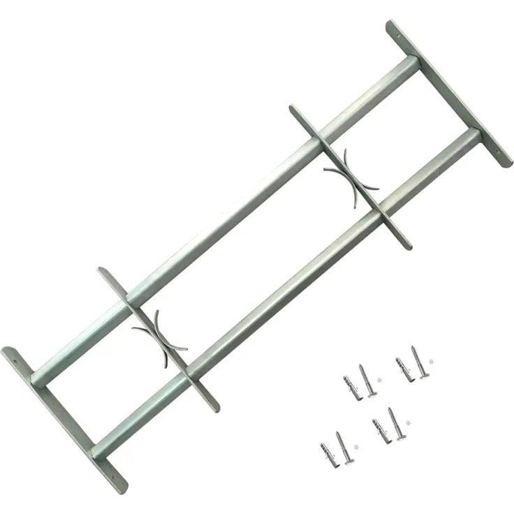 vidaXL Fenstergitter Verstellbar mit 2 Querstäben 1000-1500 mm – Bild 1