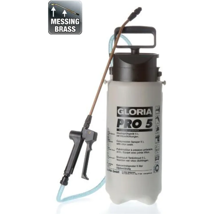 GLORIA Drucksprüher Pro 5, Spezial-Drucksprühgerät, 5L, Ölfest