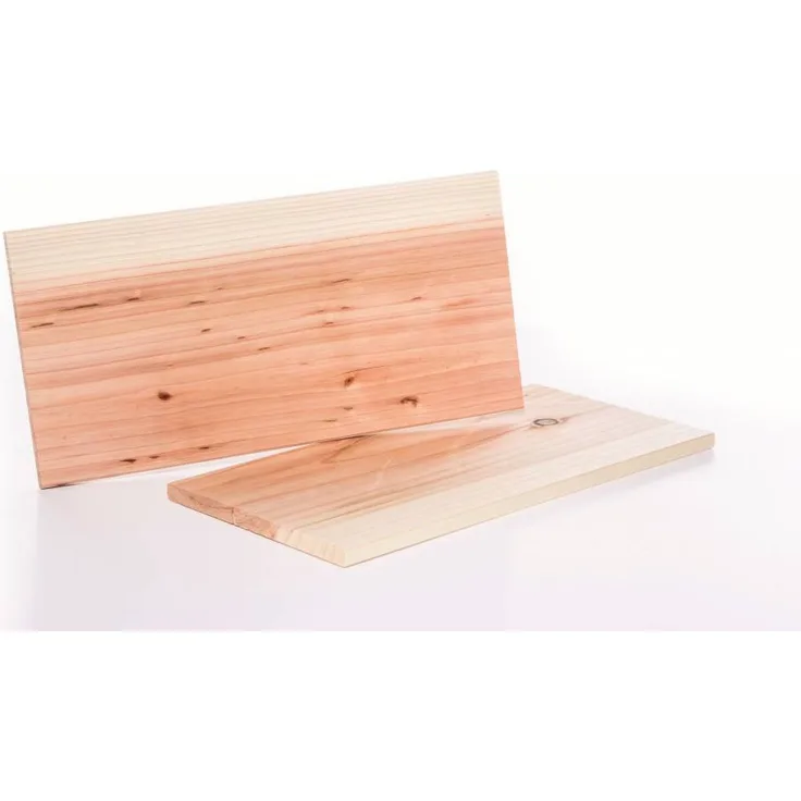 Zedernholz Grillbretter 2er-Set 15x30cm für Raucharoma beim Grillen 200780108-HE