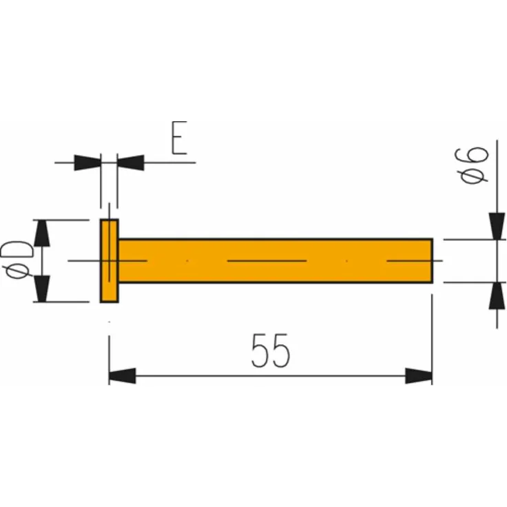 Tesa Messeinsatz mit Hartmetall-Scheibe 14 mm (760075)