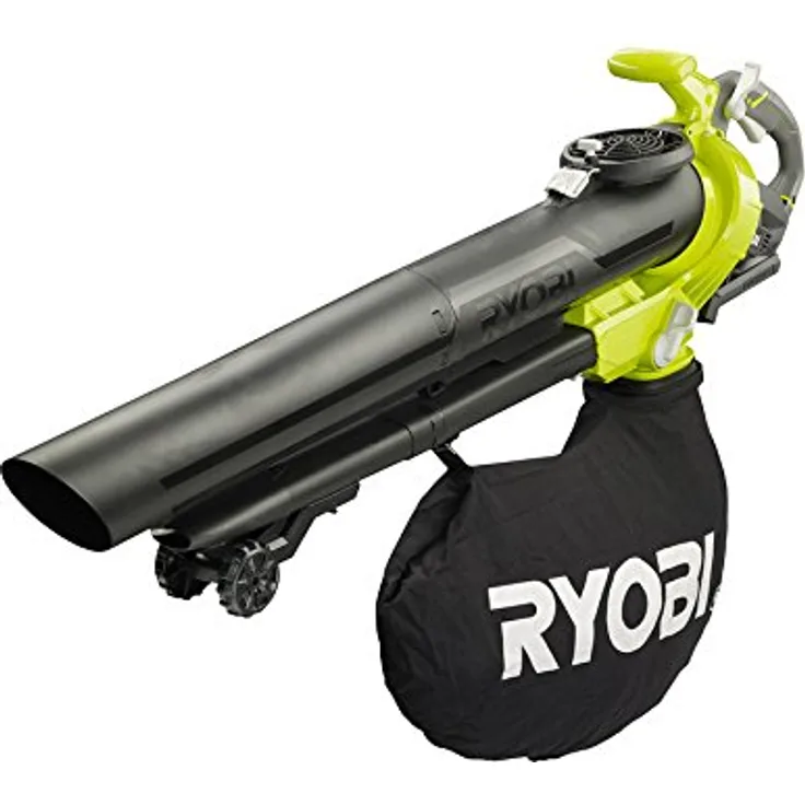 Ryobi Laubsauger RBV36B (bürstenloser Motor, 45 Liter Laubfangsack, Schultertragegurt, ohne Akku) 5133002524, 36 V, grün-schwarz-grau