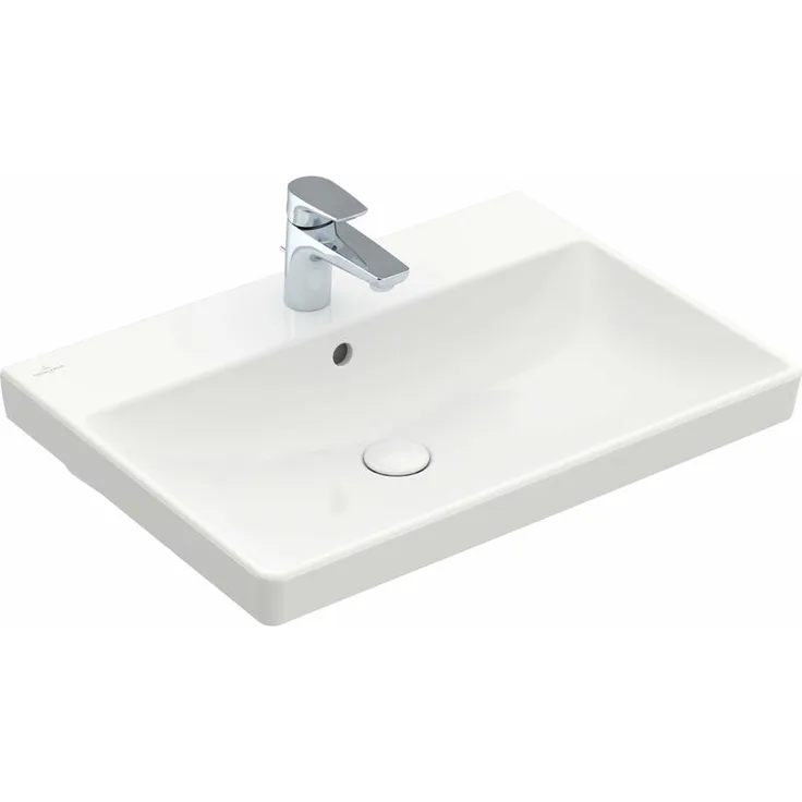 Villeroy & Boch Avento Waschtisch B:65xT:47cm 1 Hahnloch mit Überlauf weiß 41586501