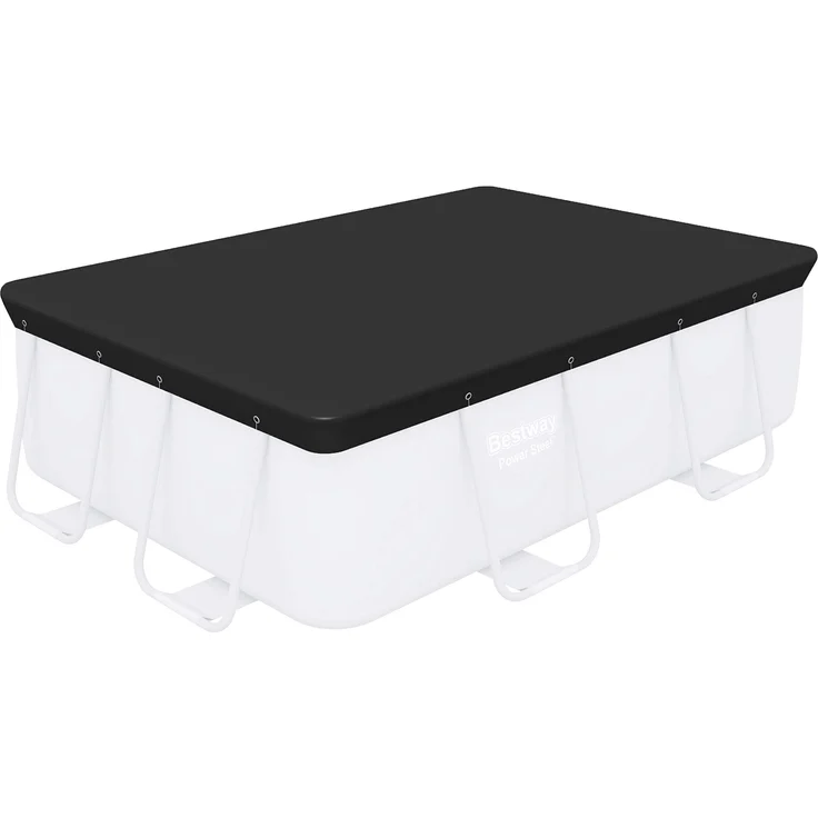 Bestway Flowclear PVC-Abdeckplane 269x179 cm, grau, für Power Steel Pool 282x196x84 cm – Bild 1