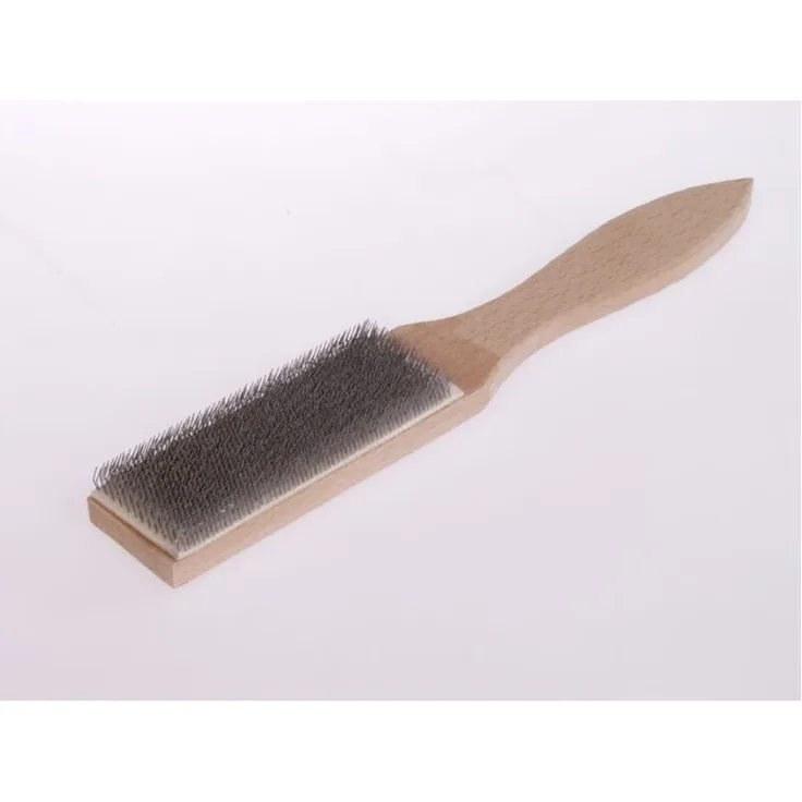 LESSMANN Feilenbürste 115 x 40 mm rostfreier Stahldraht, Handbürste