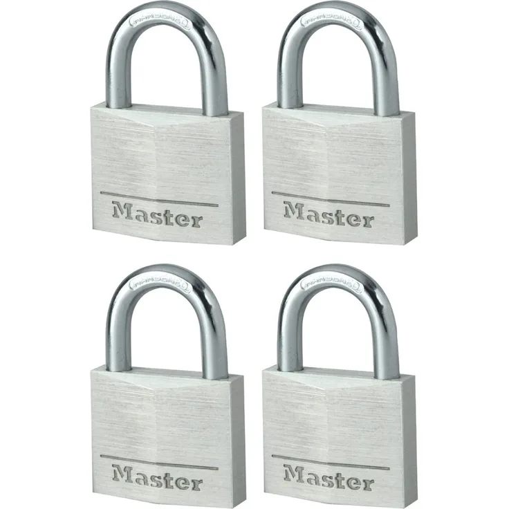 MASTER LOCK - 9140EURQNOP - 4 Vorhängeschlösser aus Aluminium 40mm