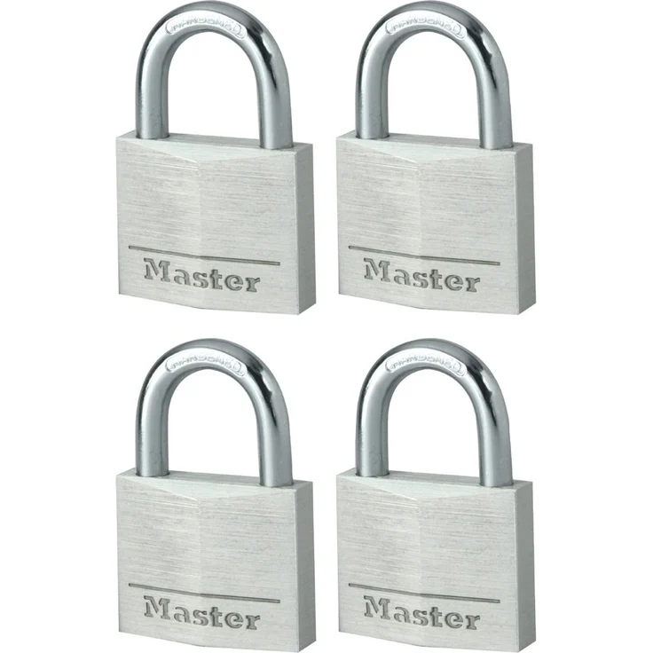 MASTER LOCK - 9140EURQNOP - 4 Vorhängeschlösser aus Aluminium 40mm