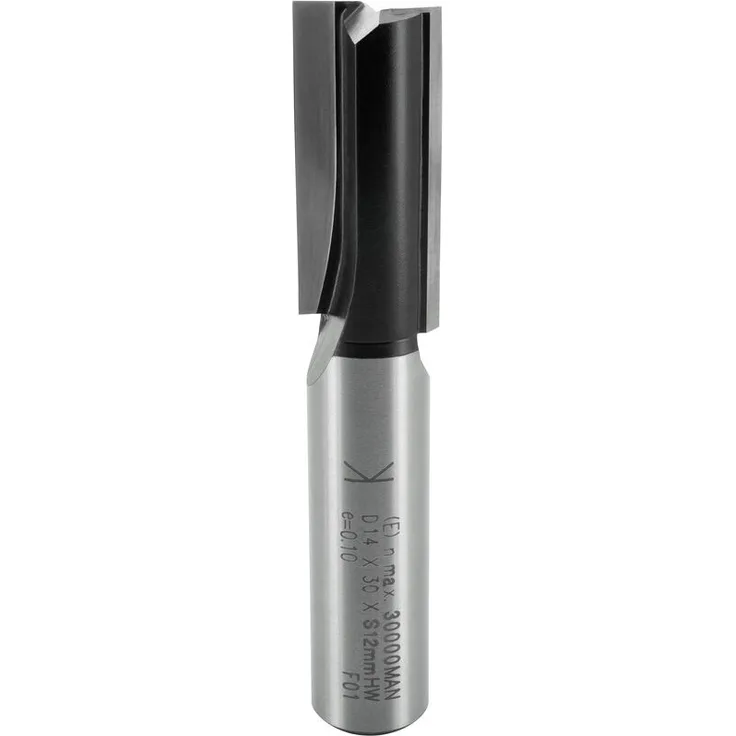 Ent European Norm Tools - ENT 10537 Nutfräser HW, Schaft (S) 12 mm, Durchmesser (D) 14 mm, NL 30 mm, SL 40 mm, GL 72 mm