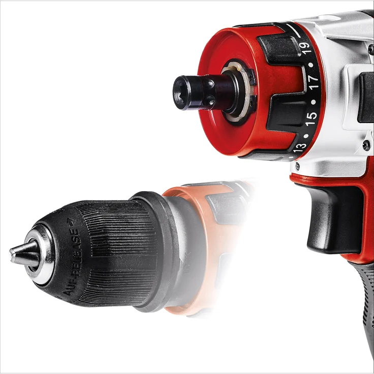 Einhell Akku-Bohrschrauber TE-CD 12-1 X-Li (1x2,0Ah) (Lithium-Ionen, 2-Gang-Getriebe, abnehmbares Bohrfutter, Drehzahl-Elektronik, LED-Beleuchtung, Softgrip, 2,0 Ah-Akku + 45-Min.-Ladegerät) – Bild 5