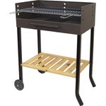Imex der Fuchs 71405 Grill mit Rollen und Holzkohlegrill Eisen, 88 x 68 x 40 cm