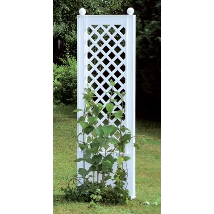 KHW Spalier 140 x 43 x 6 cm mit Erdspieß, weiß