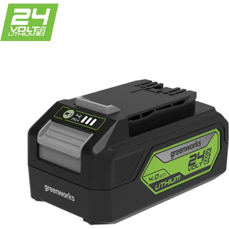 Greenworks Tools Akku G24B4 2.Generation (Li-Ion 24 V 4,0 Ah wiederaufladbarer leistungsstarker Akku passend für alle Geräte der 24 V Greenworks Tools Serie) – Bild 1