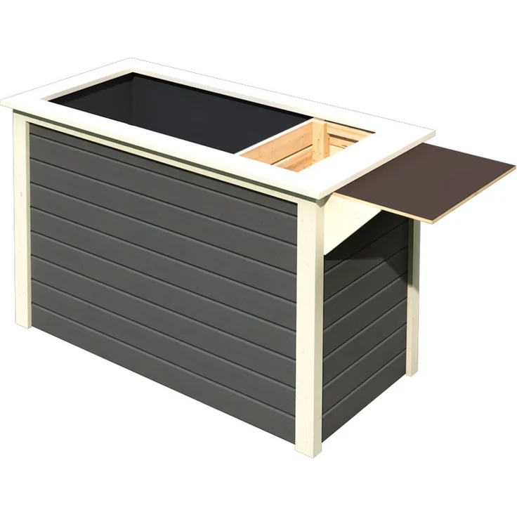 Karibu Hochbeet Größe 1 128 cm x 65 cm Terragrau