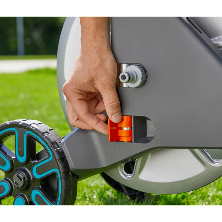 GARDENA Schlauchwagen CleverRoll M Easy Metall Set Schlauchwagen mit 60 m Kapazität, sehr standfest, stabile Schlauchführung, inklusive 25m (1/2'') Schlauch (18547-20) – Bild 6