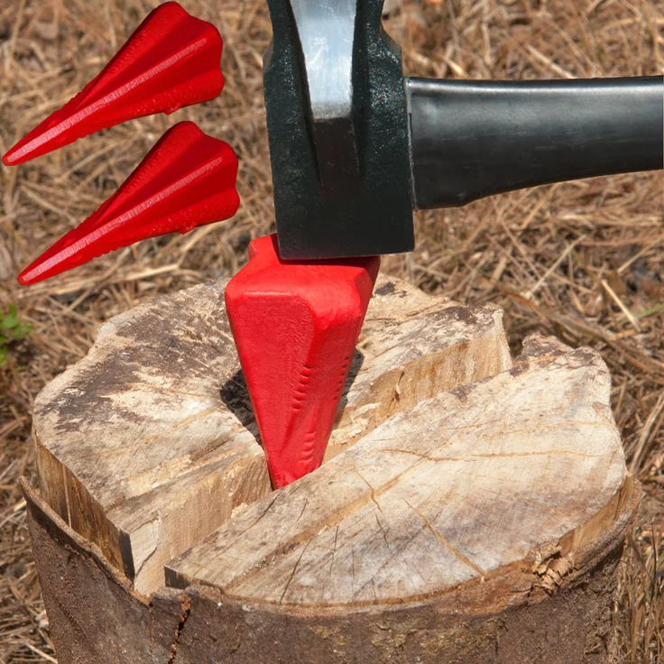 Deuba 3X Spaltkeil aus Carbon-Stahl Ø 7,5cm Keil Spaltgranate Holzspaltkeil Holzspalter Scheitkeil Treibkeil Drehkeil – Bild 1