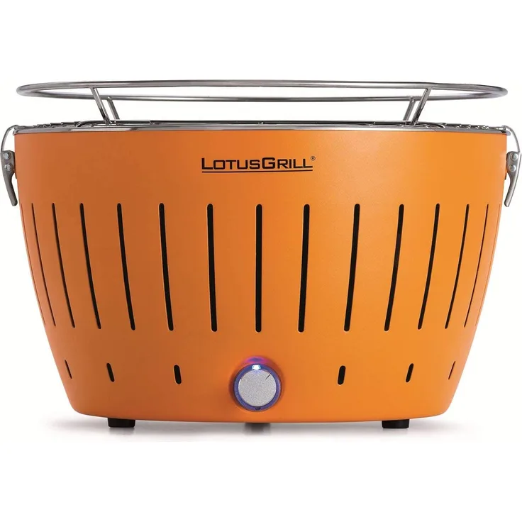 LotusGrill G340 Holzkohlegrill rauchfrei, mandarinorange, Ø 32 cm