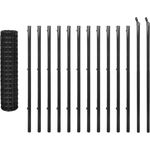 vidaXL Eurozaun Stahl 25 x 1,2 m Grau