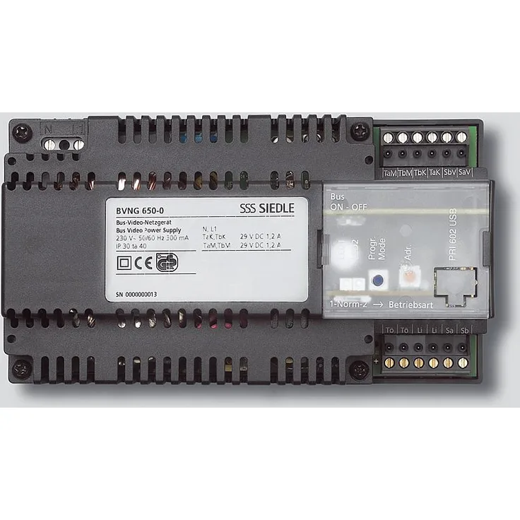 Siedle 2544256 Bus-Video-Netzgerät REG 230 V AC-29 V DC BVNG 650-0 DE
