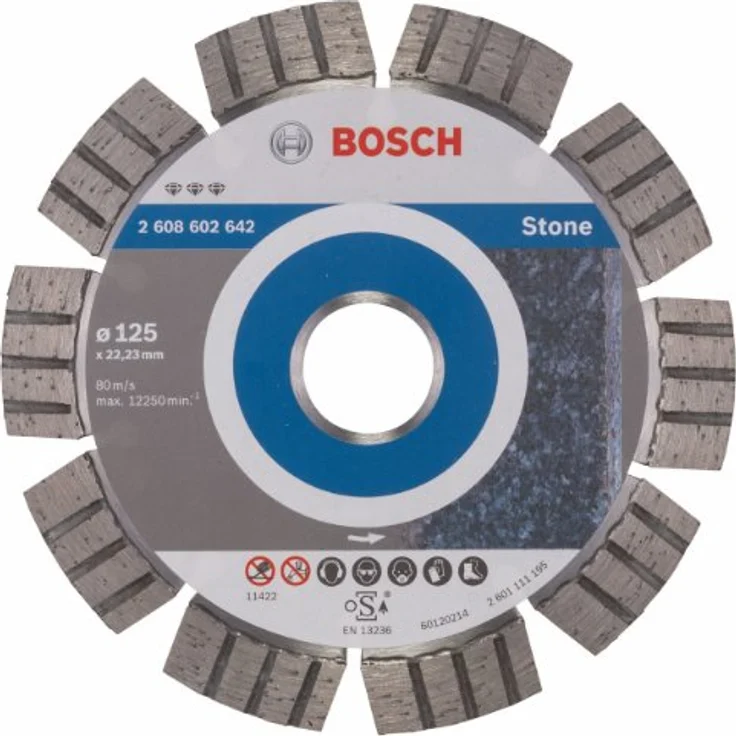 Bosch Professional Diamanttrennscheibe (für extrem hartes Gestein, Ø: 125 mm, Zubehör für Winkelschleifer) – Bild 1
