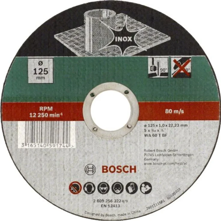 Bosch 2609256320 DIY Trennscheibe Inox 115 mm ø x 1,0 mm gerade