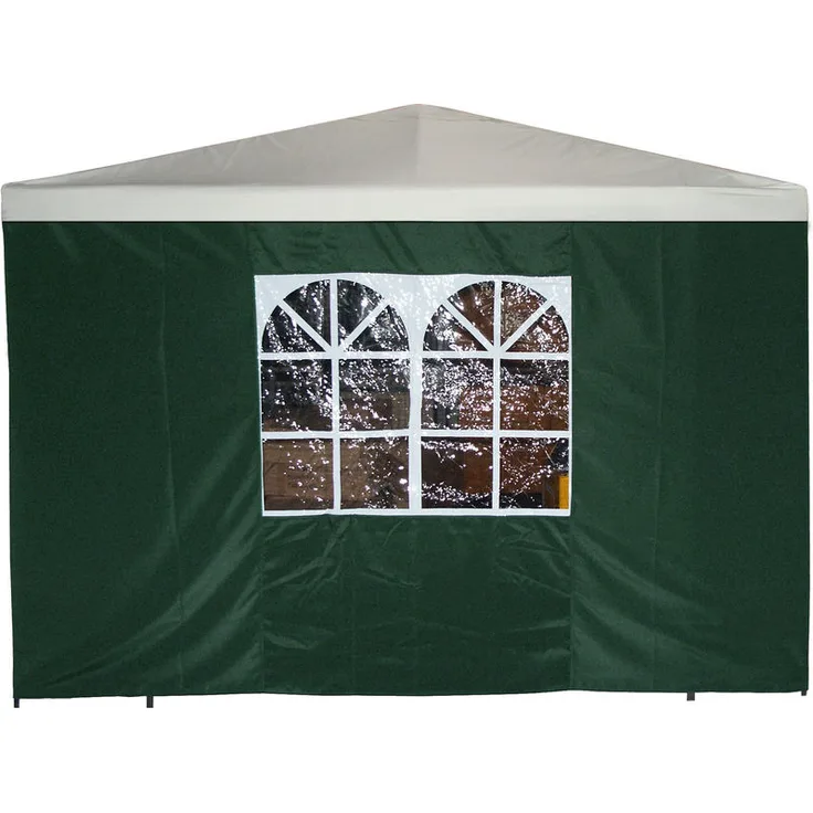Seitenplane für Pavillon, 3x1,9 Meter, Polyester grün mit Fenster