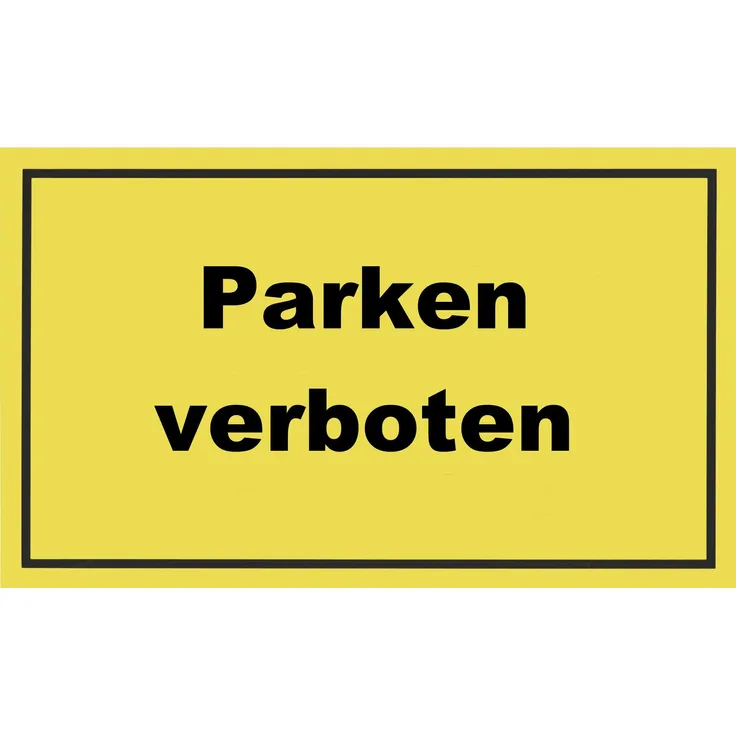 Metafranc Hinweisschild ''Parken verboten'' - 400 x 250 mm - Beschilderung - Infoschild - Verbotsschild - Halteverbot - Parkverbot - Grundstückskennzeichnung - Gewerbekennzeichnung - 500490