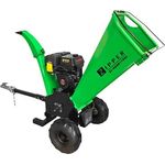 Zipper Häcksler ZI-HAEK11000 Benzin-Häcksler großer Trichter verstellbarer Auswurfschacht Seilstarter und elektrischer Starter