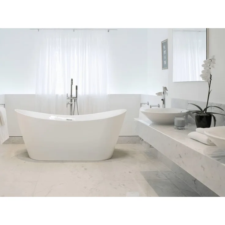 Beliani Badewanne freistehend oval ANTIGUA