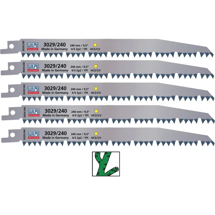 5x Säbelsägeblätter HCS - CV 3029-240 - Wilpu
