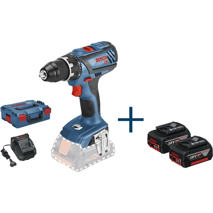 Bosch Professional Akku-Bohrschrauber GSR 18V-28, mit 2 x GBA 18V 4.0Ah, AL 1820 CV in L-Boxx (0615990K3S) – Bild 2