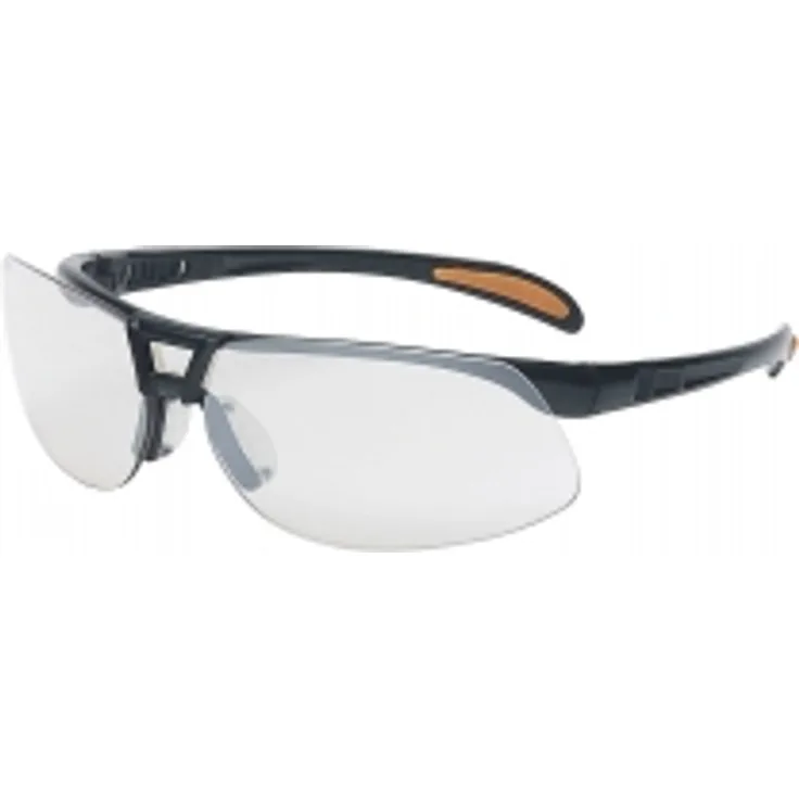Honeywell 1015366 Protege Floating Lens Eyewear Metallic Black Frame with Clear Anti-Scratch Lens
