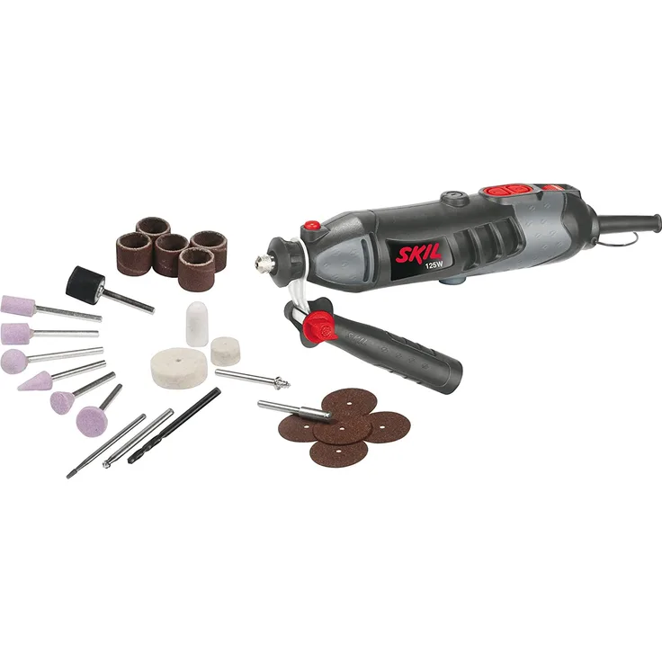 Skil Rotationswerkzeug 1415 AD (125 W, 25 tlg. Zubehörset, einstellbarer Stützgriff, 0,5 kg)