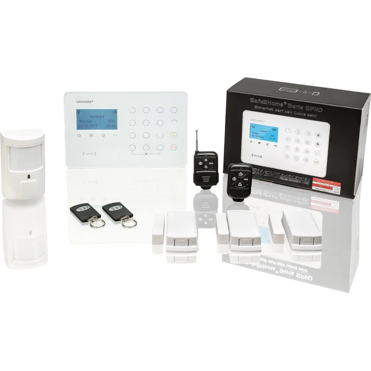 Safe2Home® Funk Alarmanlagen Basis Set SP110 Alarmsystem -  Sabotageschutz - deutsch