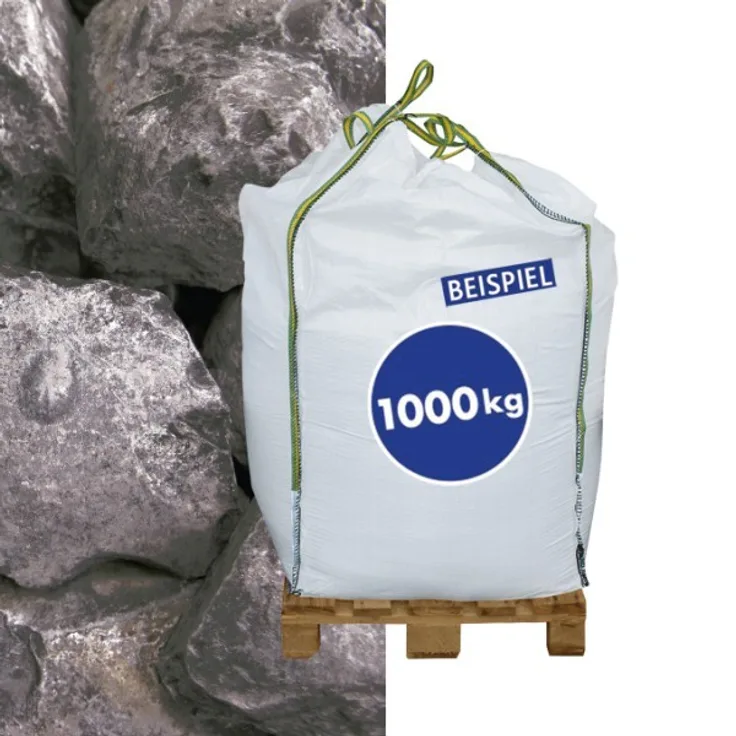 1000kg BigBag Gabionen Steine Marmorkies Nero Ebano 70-120 mm
