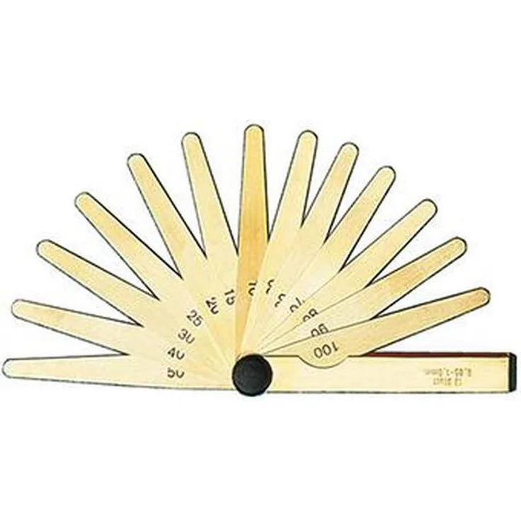 HELIOS·PREISSER Fühlerlehre konisch, Mb 0,05-1,00 mm, Blattzahl 20, aus Messing