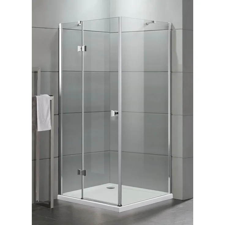 TrendLine Drehtür Easy 6 Open 900 x 900 mm, mit Seitenwand, Einstieg links