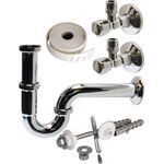 Schell Installationsset für Waschtischmontage, Metall-verchromt, 1 Stück, 1 1-4 Zoll x 32 mm, chrom, 22313 3 - Sanitop-wingenroth