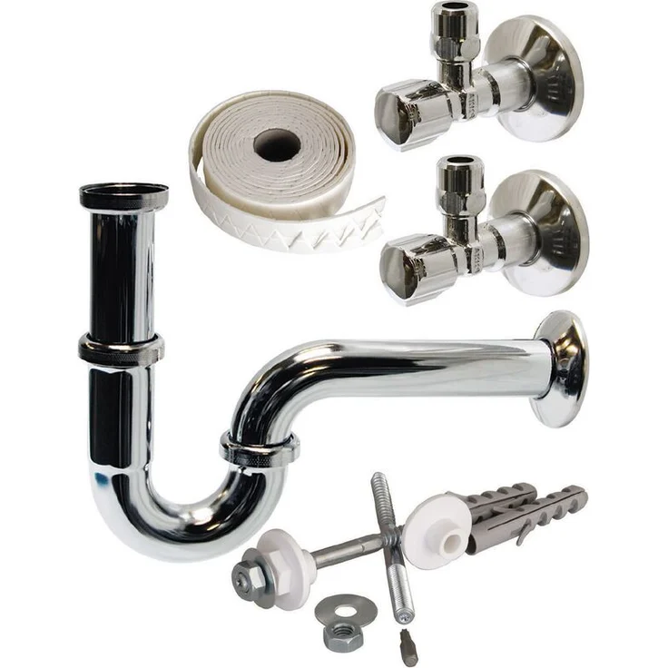 Schell Installationsset für Waschtischmontage, Metall-verchromt, 1 Stück, 1 1-4 Zoll x 32 mm, chrom, 22313 3 - Sanitop-wingenroth – Bild 1