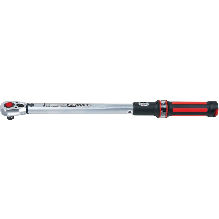 KS Tools 516.6542 Aktion 1-2'' ERGOTORQUEprecision Ratschen-Drehmomentschlüssel, 20-200Nm, rot – Bild 1