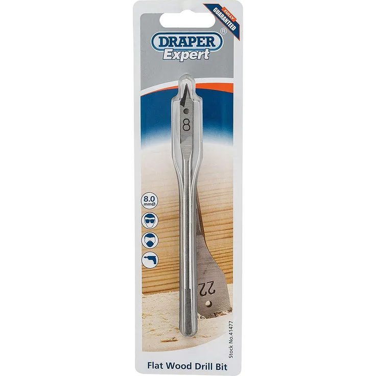 DRAPER EXPERT fb100pb Flache Holz Bit, blau, 8,0 mm