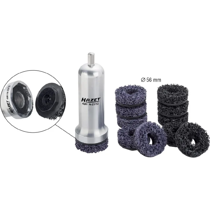 HAZET 4961N-23-12 Radnabenschleifer Satz Nfz, 12 teilig