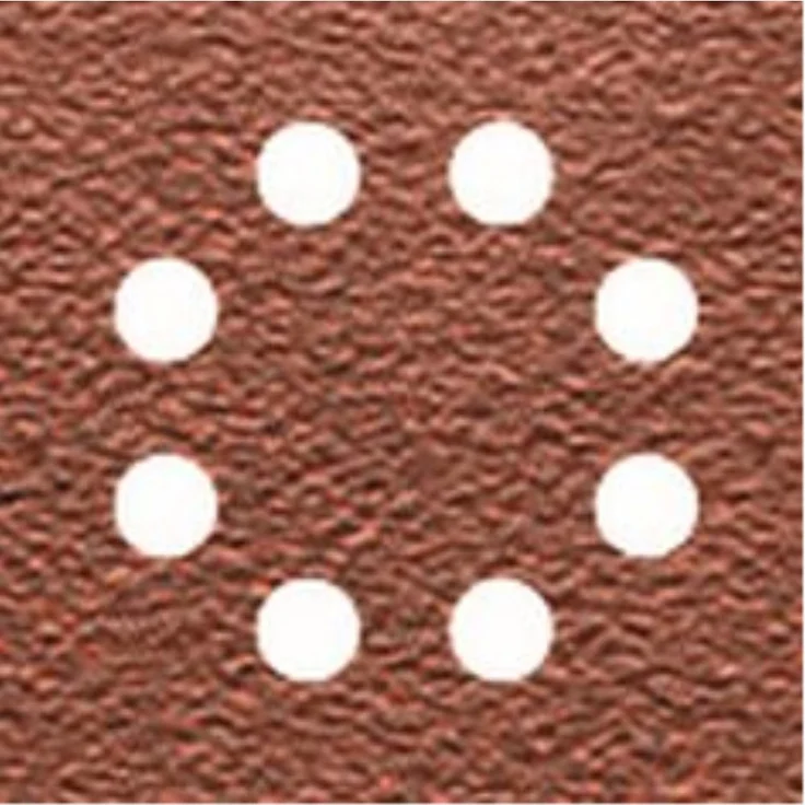 Dewalt Schleifpapier (Klettfix 115 x 115 mm, K60, gelocht (8 Loch ringförmig), Mehrzweck-Holz-Farbe - Trockenschliff) DT3021-QZ