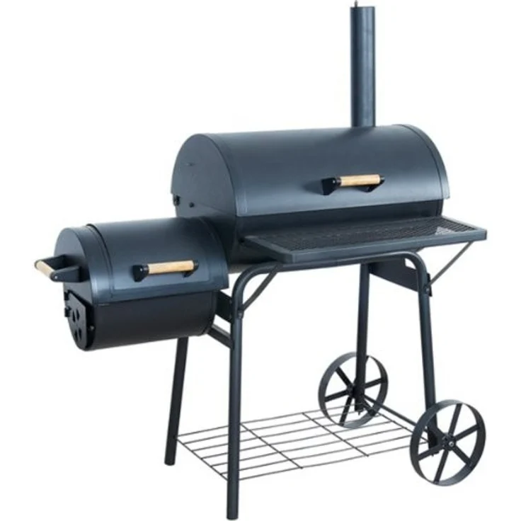 El Fuego Holzkohlegrill-Smoker Dakota, Schwarz, 122x133x66 cm – Bild 1
