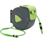 vidaXL Wasserschlauchtrommel mit Aufrollautomatik Wandmontage 30+2 m Aufroll-Automatik