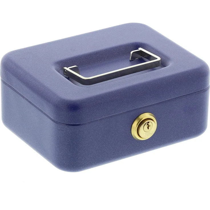 BURG-WÄCHTER Geldkassette mit Zylinderschloss, Stahlblech, Universa CKS 167, Blau
